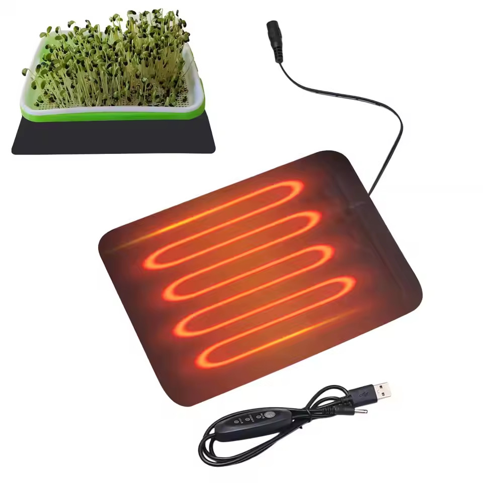 USB Seedling Heat Mat 8.5W 5V 2A Warm Propagation Pad Seed Germination Indoor P