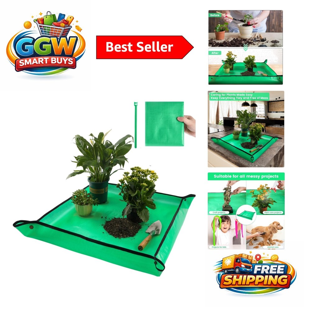 26.8″ Waterproof Repotting Mat for Clean Indoor Plant Care & Transplanting