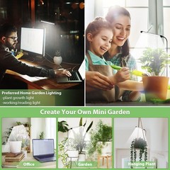 Juhefa Grow Light for Indoor Plants Growing, 2-PACK, 6000k White & 660nm Red