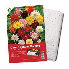 Dwarf Dahlia Flower Seed Mat 17×5 Pre Seeding Paper Eco Friendly Garden Kit