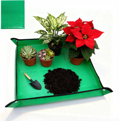 26 x 26 Repotting Mat for Indoor Plants – Waterproof Plant Potting Tray Porta