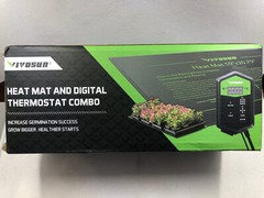 VIVOSUN 10″x20.75″ Seedling Heat Mat and Digital Thermostat Combo Set MET Sta…