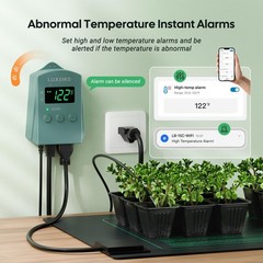 WiFi Digital Heat Mat Thermostat Controller, 32-113°F with Heating Cooling Mo…