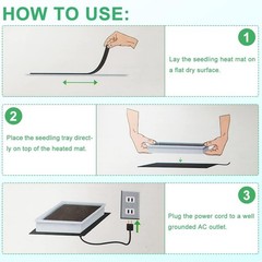 Seedling Heat Mat with Digital Thermostat Waterproof Efficient Versatile Seed