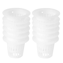 50 Pcs Aquaponics Net Baskets Hydroponic Cup Garden Slotted Mesh Cups