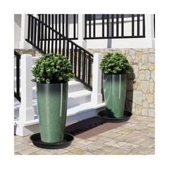 6 Pack of Plant Saucer 4in,Heavy Duty Plastic Pot Plant Drip Trays Saucers Black