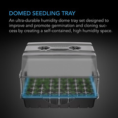 AC Infinity Humidity Dome, Heavy-Duty Germination Kit with 3 Mm Thickest Dome, S