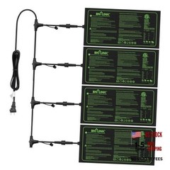Seedling Heat Mat for Seed Starting 10″ x 20.75″, 10×20 4 Pack Daisy Chainable