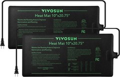 VIVOSUN 2 Pack Durable Waterproof Seedling Heat Mat 10″ x 20.75″ UL & MET-Cert