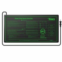 iPower Seed starter Heat Mat 10″x20″ Hydroponic Heating Pad aquarium