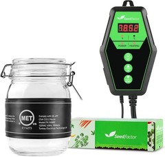 Seedling Heat Mat Pad and Digital Thermostat Combo Set Warm Station 3.5″ x 21″