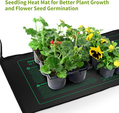 2 Pack Seedling Heat Mat, Durable Waterproof Seed Germination Heating Mat, Warm
