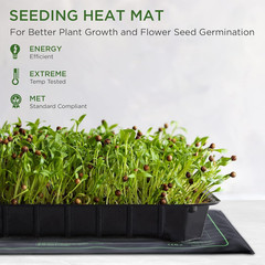MET Certified 2 Pack Seedling Heat Mat, Seedfactor Adjustable Temperature Waterp