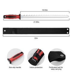 15.1″ Insulation Knife & Sod Cutter – Sharp Stainless Steel Blade, Double-Sided