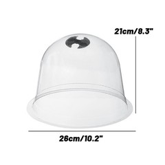 6X Humidity Dome Garden Cloche Dome Round Humidity Plant Protective Cover Clear