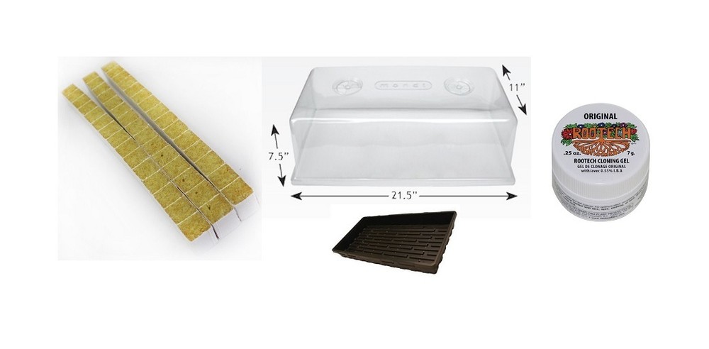 HF Seedling Propagation Cloning Kit 10/20 Tray, Humidity Dome, 45pc Cubes, GEL