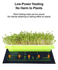 Seed Starter Heating Mat Waterproof Adjustable Thermostat Plant Heat Pad Indoor
