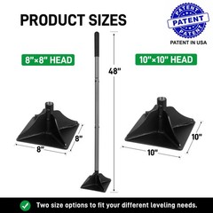 48″ HeavyDuty Steel Tamper with Rubber Grip for Leveling Ground and Pavers