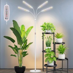 Kullsinss Grow Lights for Indoor Plants, 4-Head 68 inches, 4 Heads (White)