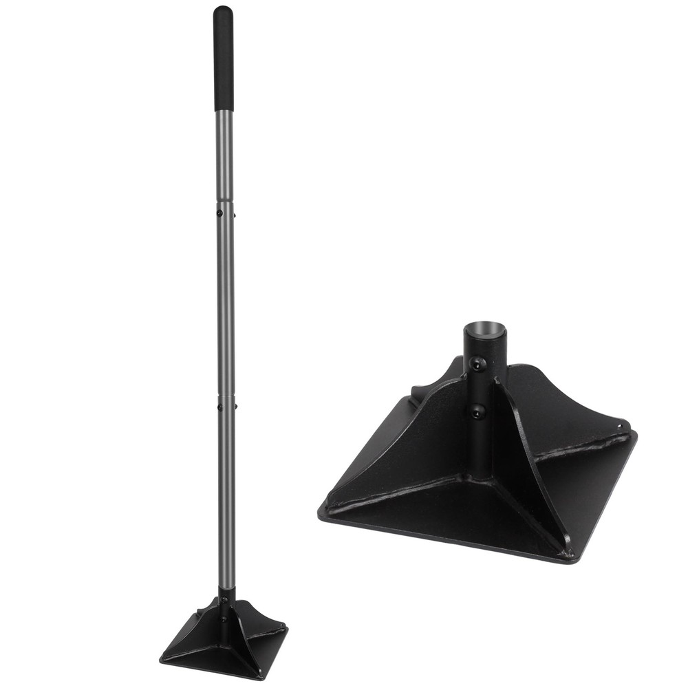 48″ HeavyDuty Steel Tamper with Rubber Grip for Leveling Ground and Pavers