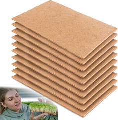 10PCS Jute Microgreens Grow Mats,10″X 20″ Hemp Grow Mats for Microgreens, Microg