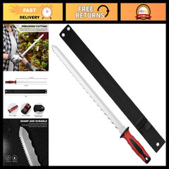 15.1″ Insulation Knife & Sod Cutter – Sharp Stainless Steel Lawn Repair Saw, Dua