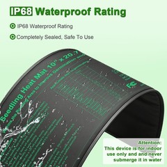 Seedling Heat Mat 10×20.75 in Waterproof for Germination and Hydroponics