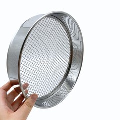 Soil Sifter Set with 3 Sieve Meshes for Rock and Sand – Stainless Steel