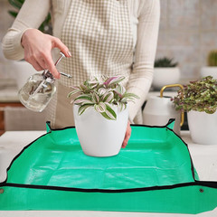 Potting Mat for Indoor Plant Transplanting, 29.5″ X29.5″ Waterproof Repotting Ma