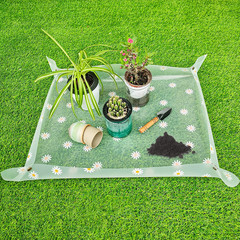Plant Repotting Mat 31.5×23.6In Clear Waterproof Foldable Indoor Gardening Tray