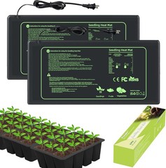 Seedling Heat Mat for Seed Starting, 2 Pack Plant Heat Mats Indoor Germinatio…