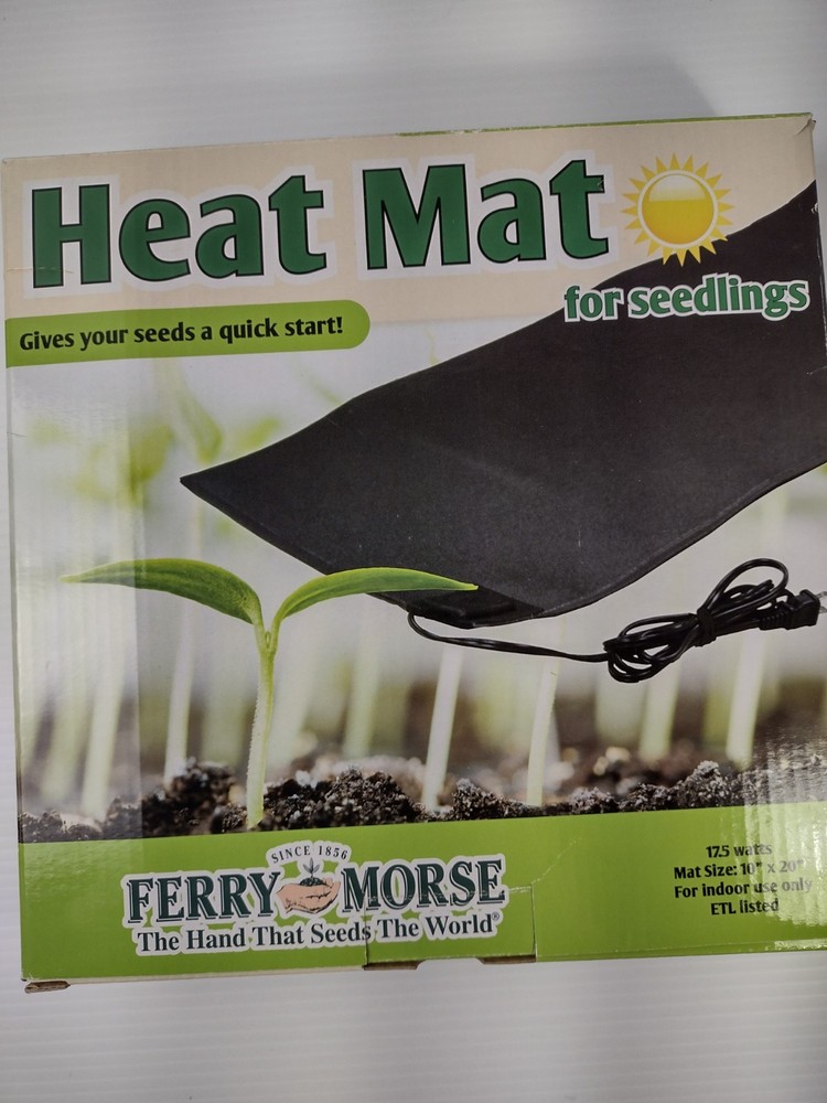 Ferry Morse Heat Mat for Seedlings 17.5 Watts, 10” x 20” – Indoor Growing Only
