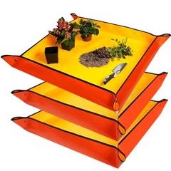 3 PCS 39.5″X39.5″ Extra Large Repotting Mat for Indoor Plants Transplanting