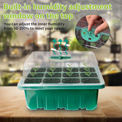 Plant Heat Mat with 5 Set Seed Starter Tray & Humidity Domes, 60 Cell Trays Germ