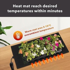 Durable 10″ x 20.75″ Hydroponic Heating Pad for Seed Starting and Germination
