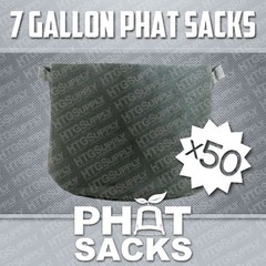 (50) 7 GALLON FABRIC GROW POTS AIR PRUNE SMART DIRT REUSABLE BAGS 12″ x 14.5″