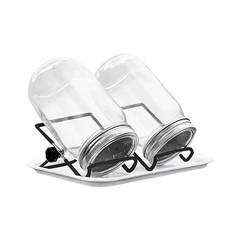 2 Pack Household Reusable Sprouts Growing Kit with Stainless Steel Screen Lids
