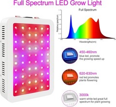NAILGIRLS LED Grow Light, 600W Lamp for Indoor Plants Full White