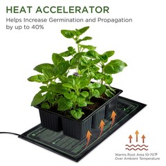 MET Certified 2 Pack Seedling Heat Mat, Adjustable Temperature Waterproof Dur…