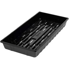 SunPack Products Food Grade & BPA Free Tray with Drain Holes, Black 10″ x 20″