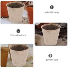 100pcs plant nursery cup Starter Pots Peat Pots for Tiny Plant Pot Greenhouse