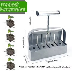 Soil Block Maker 2 Inch Seedling Tool Garden Soil Blocking Tool