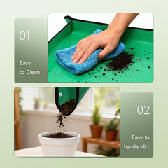 26″ X 26″ Repotting Mat for Indoor Plants – Waterproof Plant Potting Tray, Porta