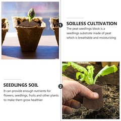 10Pcs Compressed Peat Starter Blocks for Garden Plants with Nutrient Supply