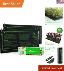 MET Certified 2 Pack Seedling Heat Mat, Waterproof Durable Germination Statio…